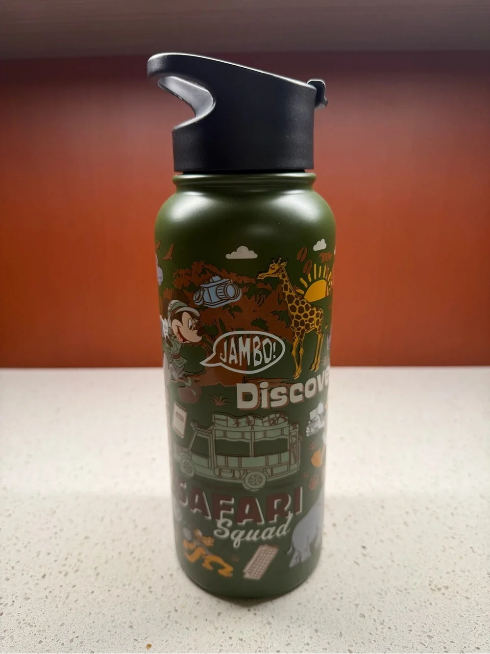 NEW DISNEY ANIMAL KINGDOM “SAFARI SQUAD” WATER BOTTLE 34oz